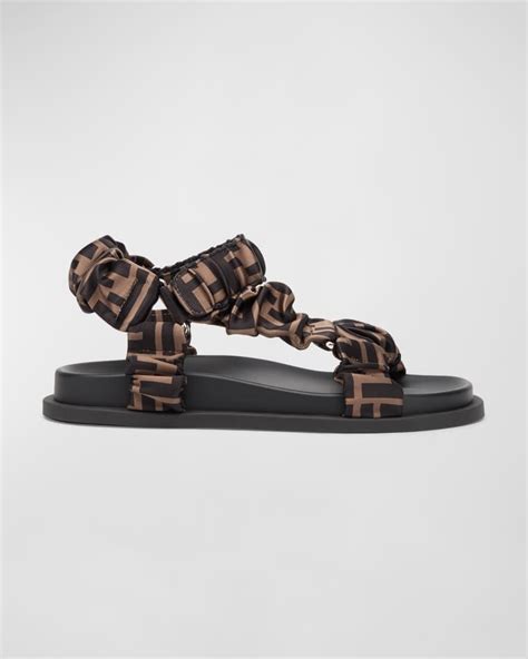 fendi ruched sandals|farfetch fendi ff sandals.